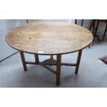 An early/mid 20thC country made oak gateleg occasional table,