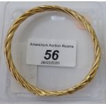 A 9ct gold hollow bangle 11