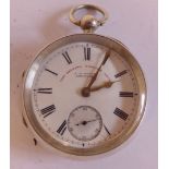 A JG Graves of Sheffield silver cased pocket watch,