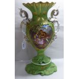 A late 19thC Continental porcelain vase,