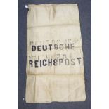 A mailbag inscribed in black letters 'Deutsche Reichspost' (Please Note: this lot is offered