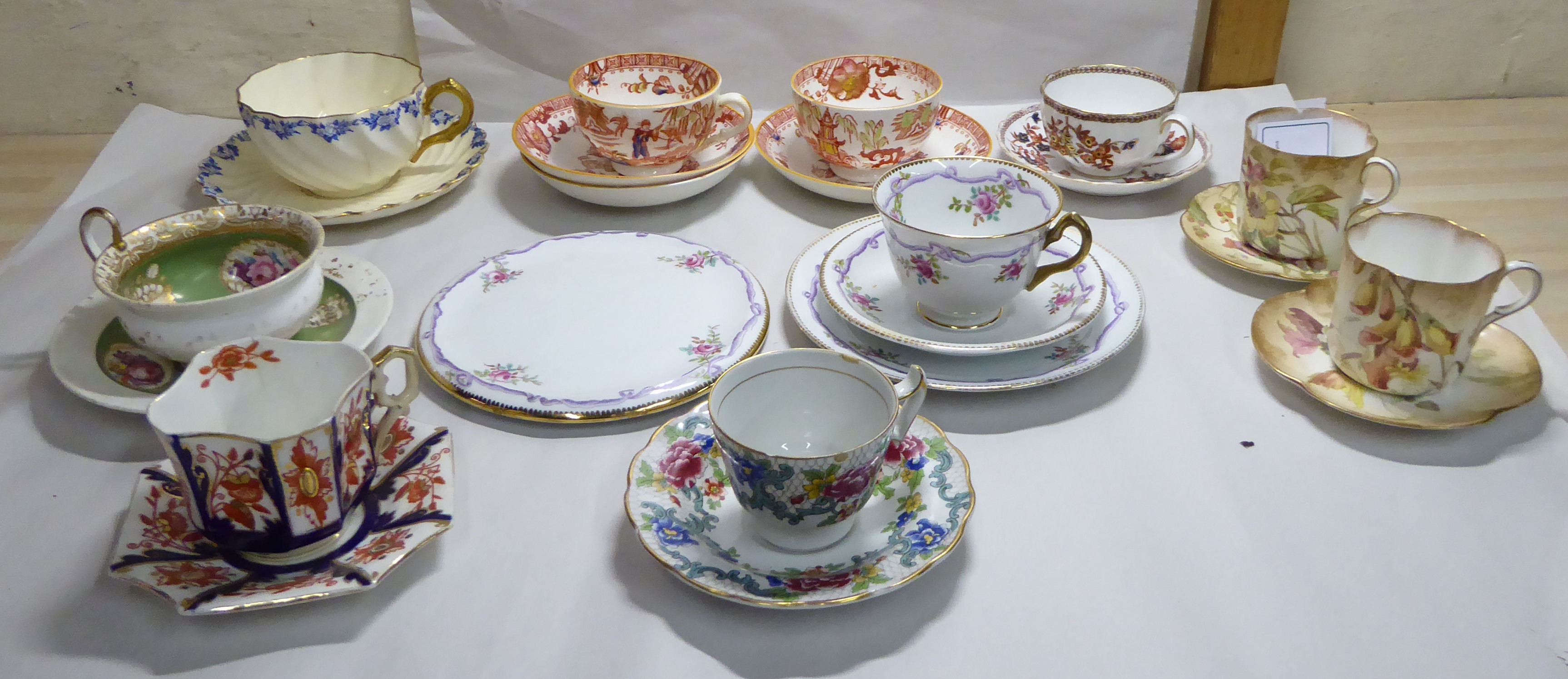 19th and 20thC china cabinet cups, saucers and trios: to include Spode Copeland, - Image 2 of 2