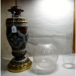 A late Victorian Royal Doulton Lambeth stoneware vase,