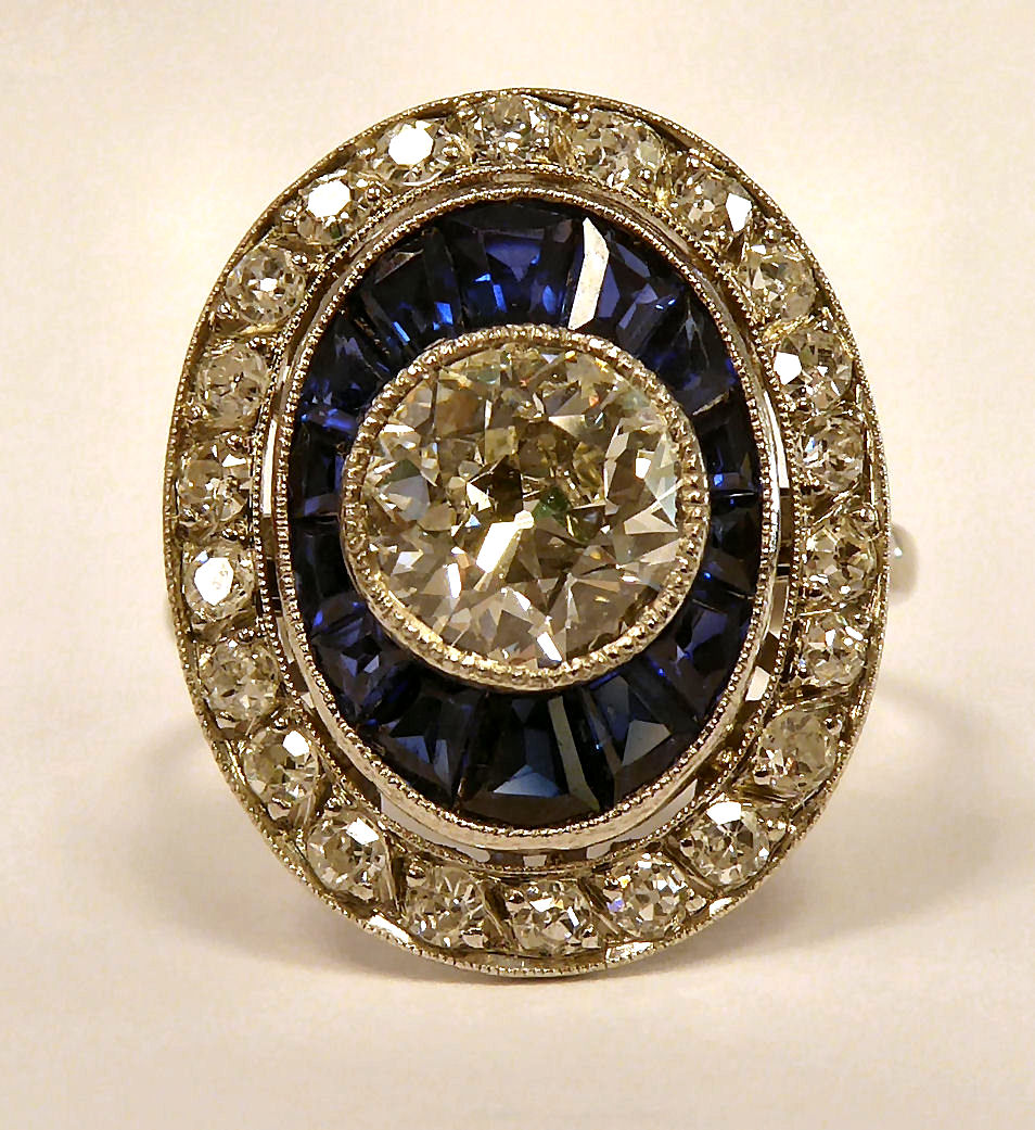 A white coloured gold ring,