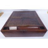 A late 19thC mahogany writing box,