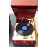 A vintage Decca 50 portable gramophone,