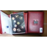 Eight Royal Mint and other proof sets: to include the 1996 circulation set boxed with a