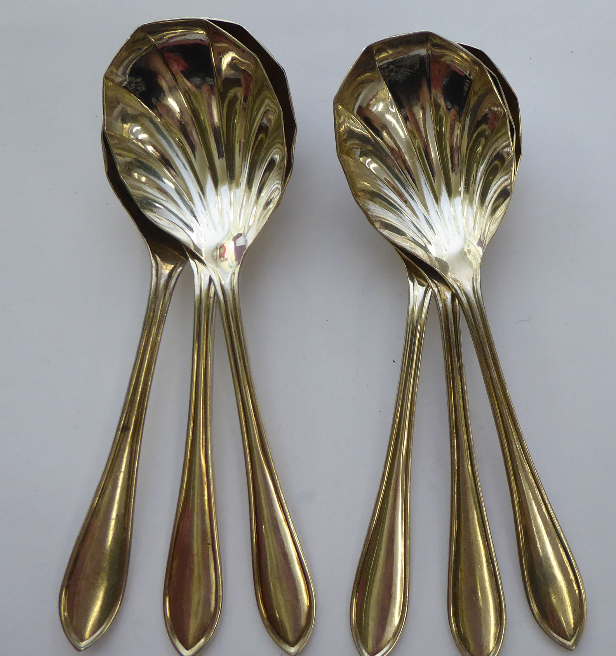 A set of six Art Deco silver teaspoons Sheffield 1923 11