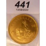 A 1oz gold Krugerrand 11