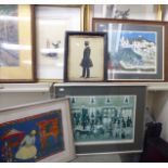 Five pictures and prints: to include works by Helen Bradley,