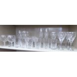 Drinking glassware: to include a set of eight Royal Doulton pedestal wines and four smaller