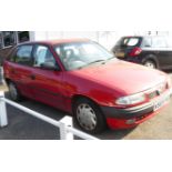 A 1996 Vauxhall Astra 1.6 16v four door hatchback, reg.no.