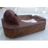 A Robert Thompson Mouseman hand carved oak ashtray 4.