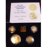 A United Kingdom 1997 Limited Edition 0604/1000 gold proof sovereign, four coin collection,