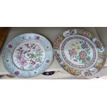 Two dissimilar mid/late 19thC Chinese porcelain plates,