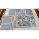 An uncollated collection of Letraset transfers, comprising Arabic numerals and alphabet letters,