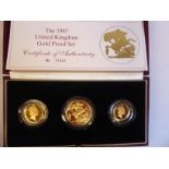 A United Kingdom 1987 Limited Edition 11426 gold proof coin set, comprising one two pounds,