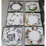 A set of six Wedgwood bone china plates,