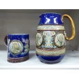A Royal Doulton stoneware baluster shaped jug,