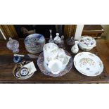 Decorative ceramics and glassware: to include a collection of Coalport china,