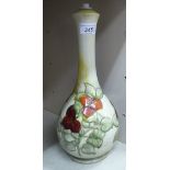 A Moorcroft pottery vase, later converted to a table lamp,