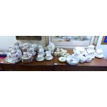 An Adderley Ware six piece bone china coffee set; a Colclough china,