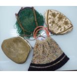 Four dissimilar collectors' beaded purses OS5