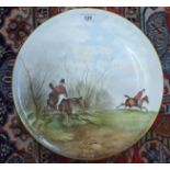 An early 20thC Soane & Smith china plate, decorated with a painted hunt scene 14.