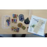 American military regalia: to include re-strike dress medals; fabric badges;