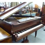 A Challen mahogany cased baby grand piano,