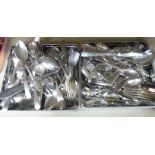 Silver plated cutlery and flatware: to include fiddle pattern examples OS10