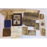 British Great War memorabilia, the property of 2262 Sgt.Arthur F.Hood 6-100 London Regt, viz.