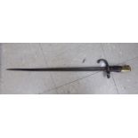A late 19thC French bayonet sword,