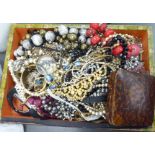 Costume jewellery: to include coloured bead necklaces CS