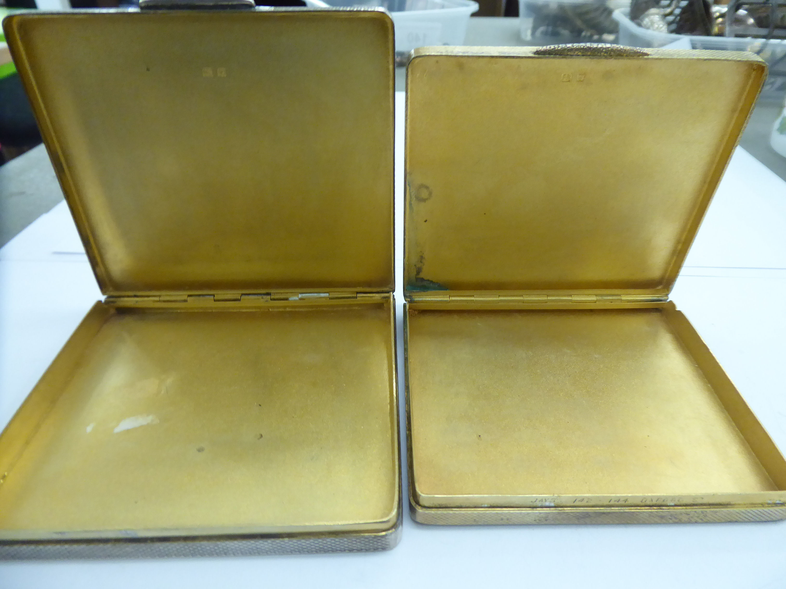 A silver gilt shallow, rectangular, - Image 3 of 4