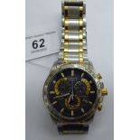A Citizen Eco Drive stainless steel and gold plated cased wristwatch,