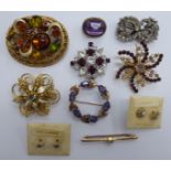 Paste of other items of personal ornament: to include two pairs of earrings,