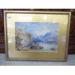 Maria Gastineau - 'Lake of Llanberis' watercolour bears a signature,