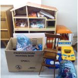 A collection of Sindy accessories: to include a dolls house; caravan;