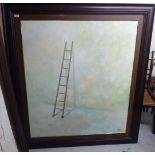 Do Minh Kim - 'Bamboo Ladder' oil on canvas bears a signature 41'' x 47'' framed with a New