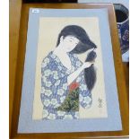 A 20thC Japanese half-length study,