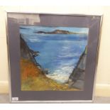 Margo Maeckelberghe - 'Valley to the Sea' gouache bears a signature 15''sq framed RSM