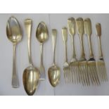 Miscellaneous silver flatware mixed marks 11