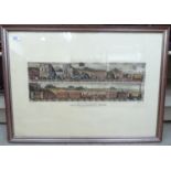 'Lavoie Ferree de Manchester et Liverpool coloured print 9'' x 21'' framed BL