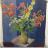 Moller-Garny - a still life study, mixed flowers in a jug,
