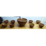 A modern Thai hardwood fruit bowl 12''dia;