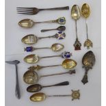 Silver spoons: to include a caddy spoon,