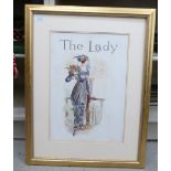 John West - 'Elegance' watercolour bears a signature & label verso 16'' x 11'' framed T0S8