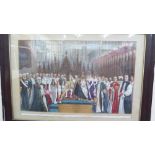 A study of guests attending the Coronation of King Edward VII and Queen Alexandra,