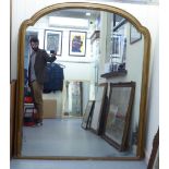 A late Victorian overmantel mirror,